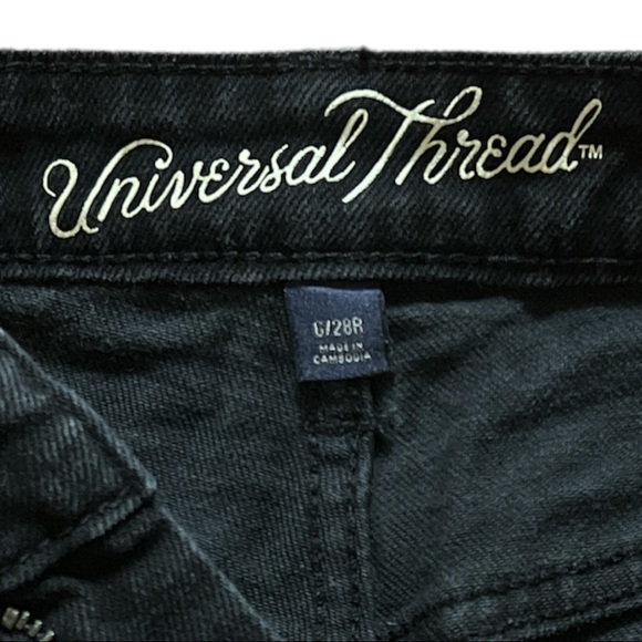 UNIVERSAL THREAD‎ BACK HIGH RISE KICK BOOT CROP JEANS SIZE 6/28R - Picture 8 of 15